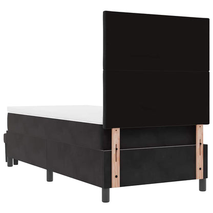 Box Spring Seng Med Madras Sort 100 X 200 Cm Fløjl - Billede 11