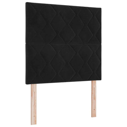 Box Spring Seng Med Madras Sort 120 X 200 Cm Fløjl - Billede 7