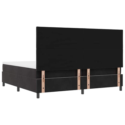 Box Spring Seng Med Madras Sort 200 X 200 Cm Fløjl - Billede 11