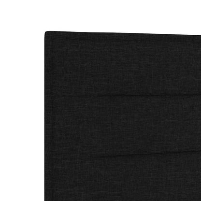 Sengestel Med Hovedgærde Sort 120 X 200 Cm Stof - Billede 11