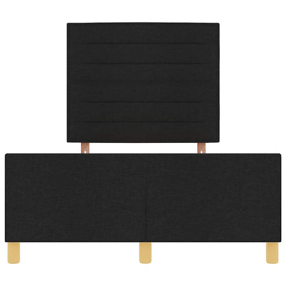 Sengestel Med Hovedgærde Sort 120 X 200 Cm Stof - Billede 8