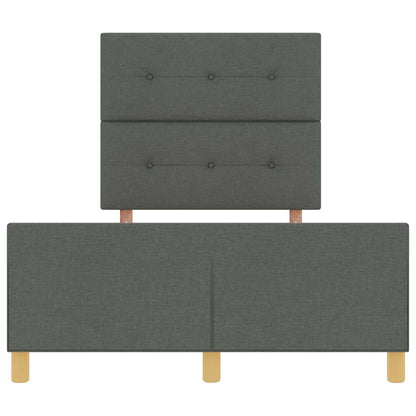 Sengestel Med Hovedgærde Mørkegrå 120 X 190 Cm Stof - Billede 8