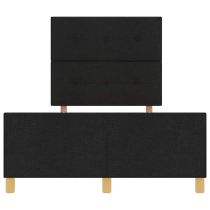 Sengestel Med Hovedgærde Sort 120 X 190 Cm Stof - Billede 8