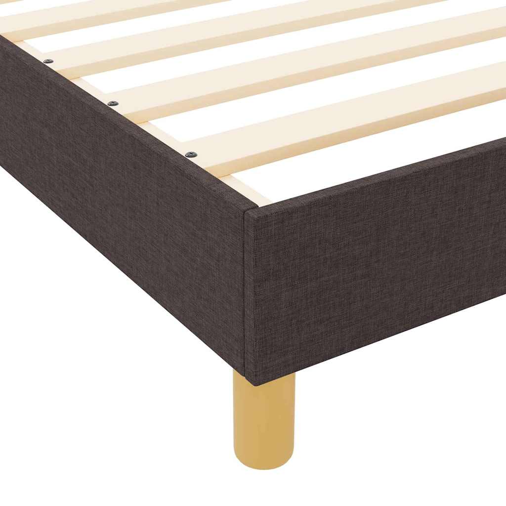 Sengestel Med Hovedgærde Mørkebrun 120 X 200 Cm Stof - Billede 12