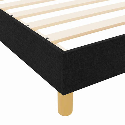Sengestel Med Hovedgærde Sort 200 X 200 Cm Stof - Billede 12