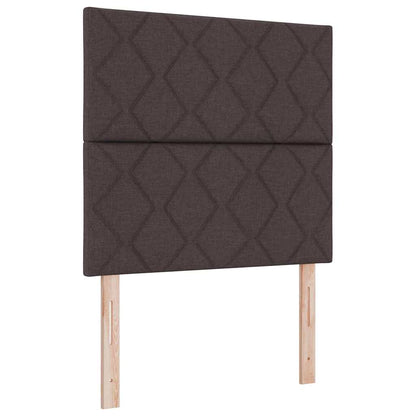 Sengestel Med Hovedgærde Mørkebrun 90 X 190 Cm Stof - Billede 7
