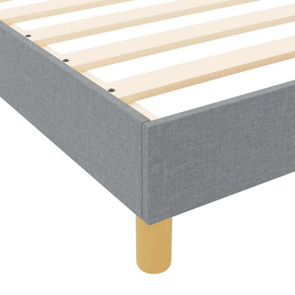 Sengestel Med Hovedgærde Lysegrå 100 X 200 Cm Stof - Billede 12