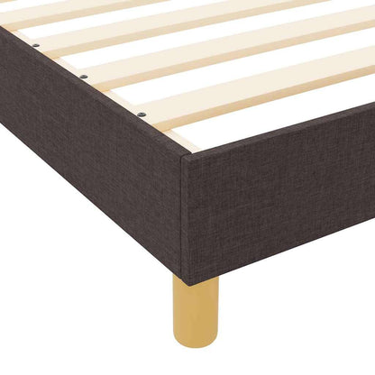 Sengestel Med Hovedgærde Mørkebrun 100 X 200 Cm Stof - Billede 11