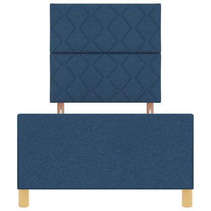 Sengestel Med Hovedgærde Blå 100 X 200 Cm Stof - Billede 8
