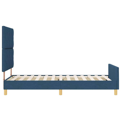 Sengestel Med Hovedgærde Blå 100 X 200 Cm Stof - Billede 9