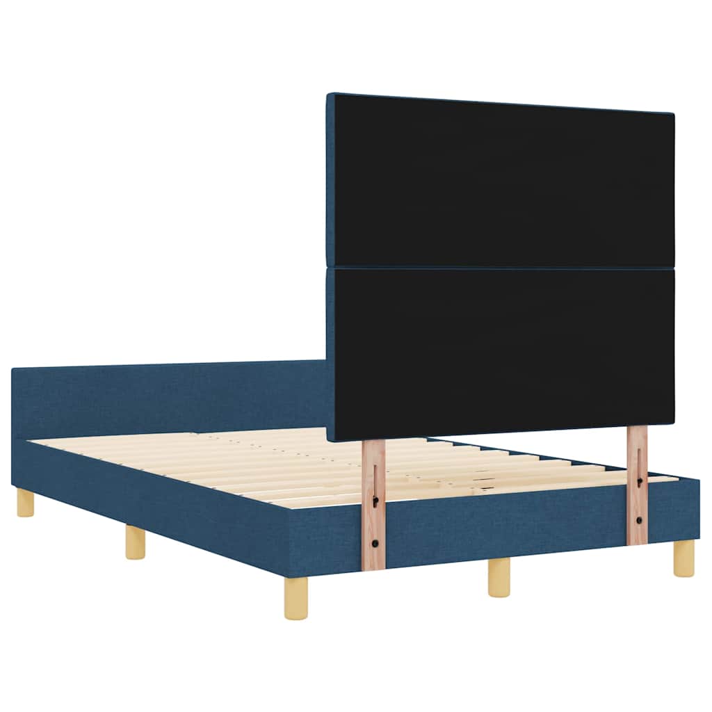 Sengestel Med Hovedgærde Blå 120 X 190 Cm Stof - Billede 10