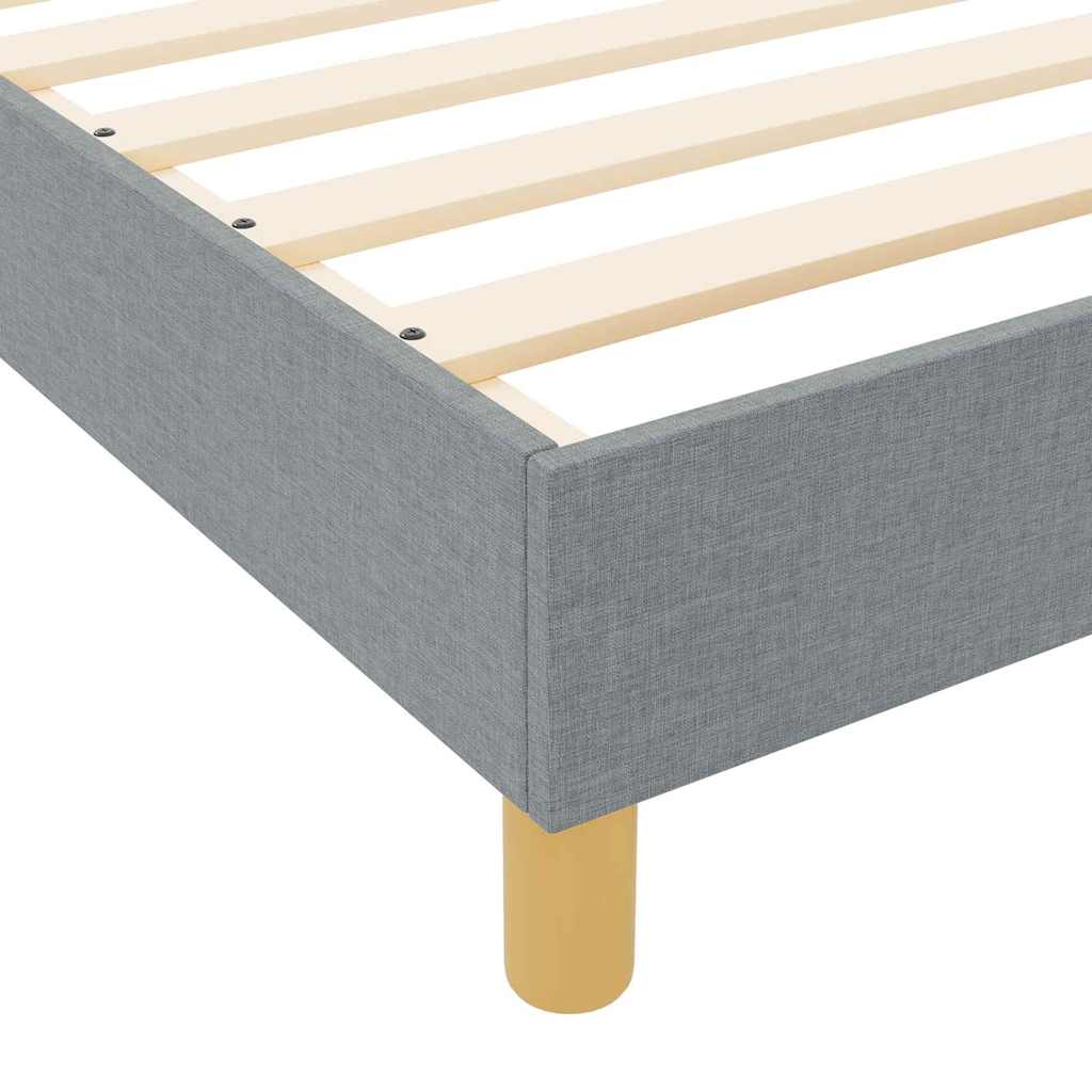 Sengestel Med Hovedgærde Lysegrå 120 X 200 Cm Stof - Billede 12