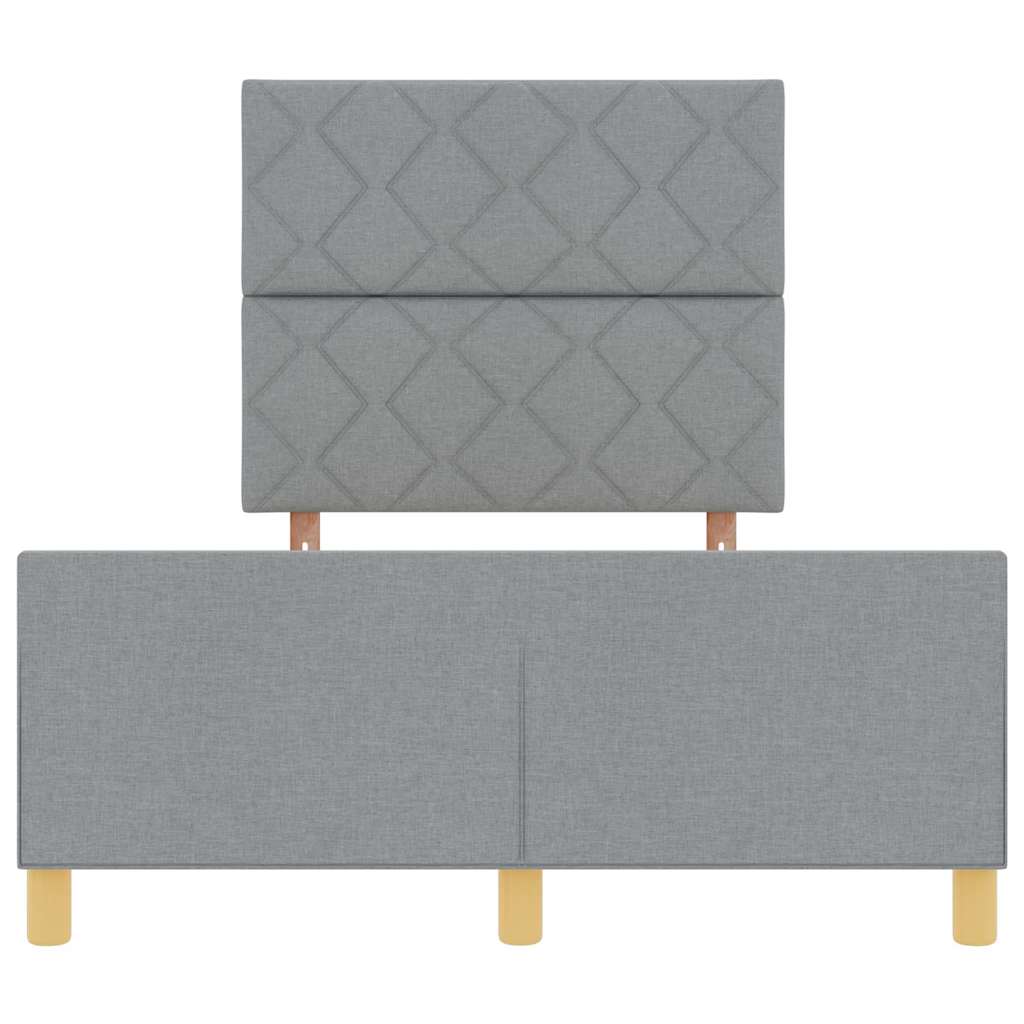 Sengestel Med Hovedgærde Lysegrå 120 X 200 Cm Stof - Billede 8