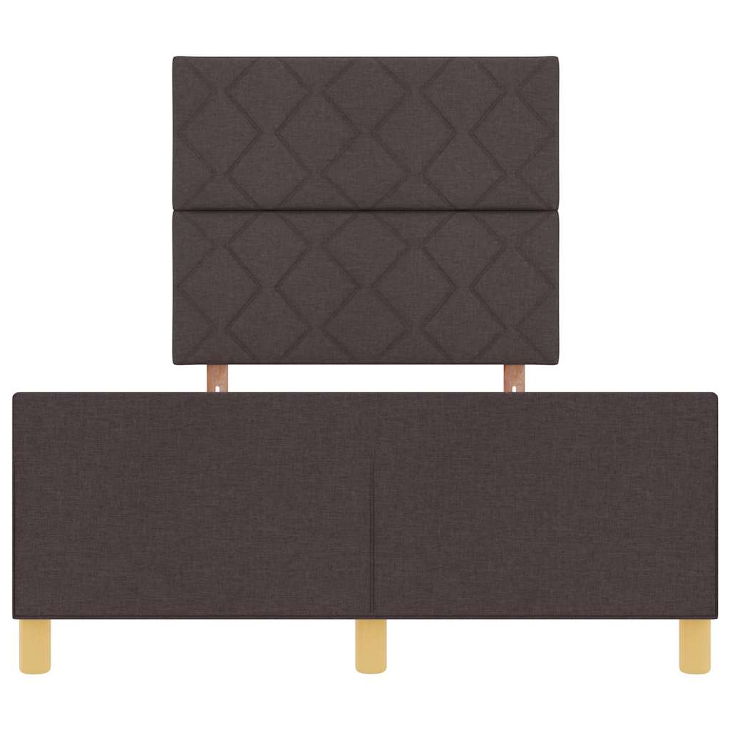 Sengestel Med Hovedgærde Mørkebrun 120 X 200 Cm Stof - Billede 8