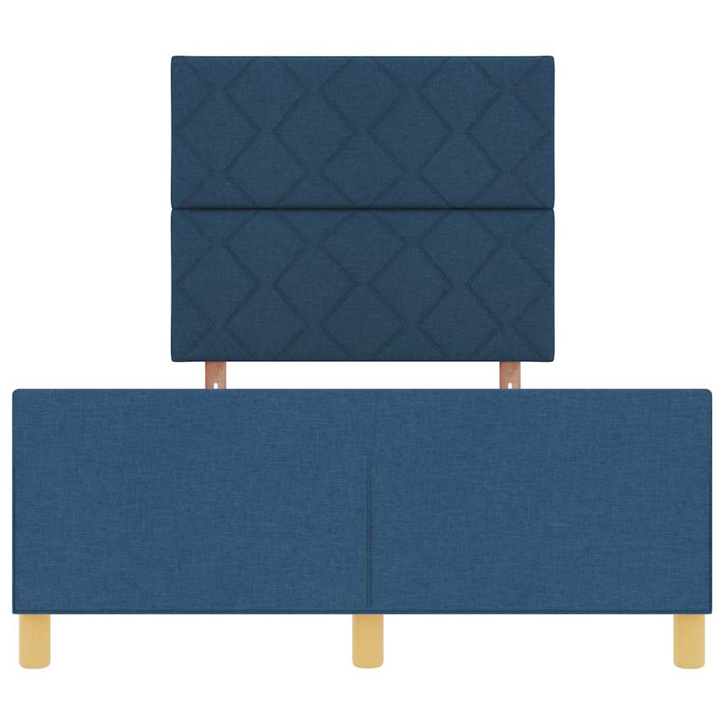 Sengestel Med Hovedgærde Blå 120 X 200 Cm Stof - Billede 8
