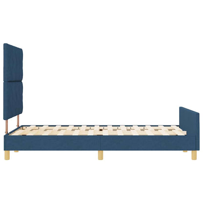 Sengestel Med Hovedgærde Blå 120 X 200 Cm Stof - Billede 9