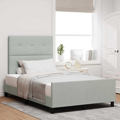Box Spring Seng Med Hovedgærde Fløjl - Variant 3344927