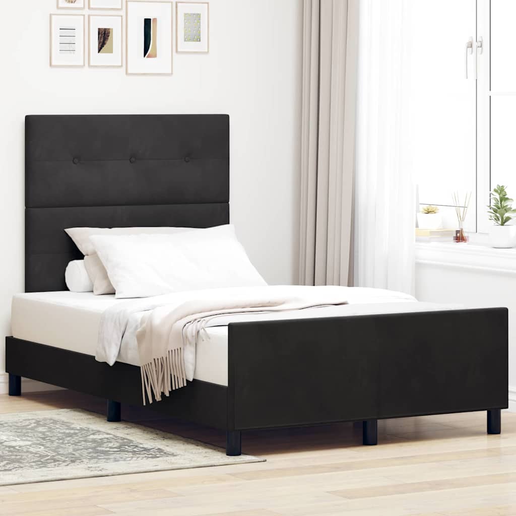 Box Spring Seng Med Hovedgærde Fløjl - Variant 3344929