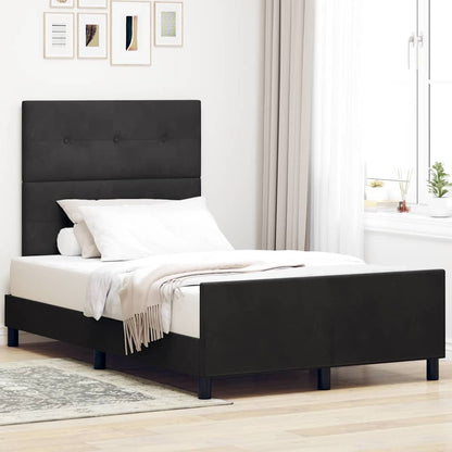 Box Spring Seng Med Hovedgærde Fløjl - Variant 3344929