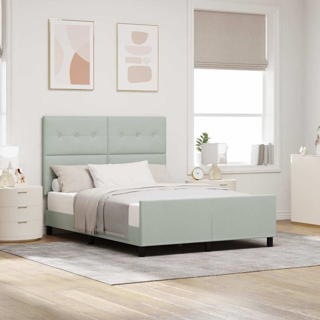 Box Spring Seng Med Hovedgærde Fløjl - Variant 3344945