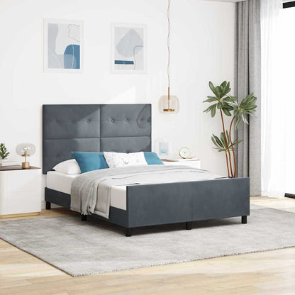 Box Spring Seng Med Hovedgærde Fløjl - Variant 3344946