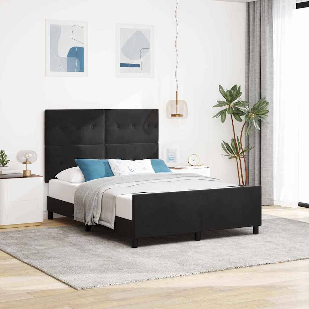 Box Spring Seng Med Hovedgærde Fløjl - Variant 3344953