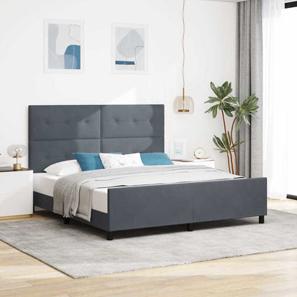 Box Spring Seng Med Hovedgærde Fløjl - Variant 3344958