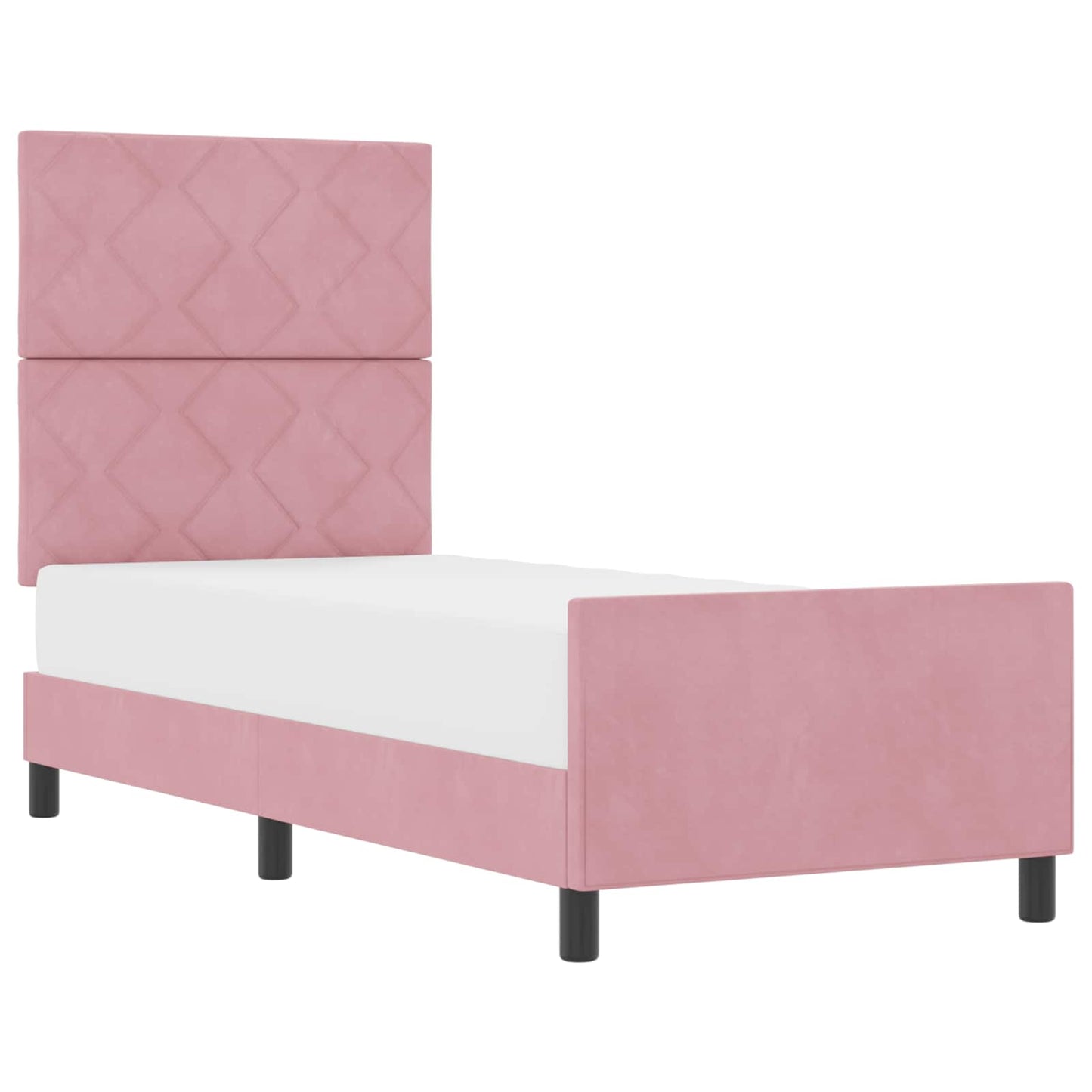 Box Spring Seng Med Hovedgærde Fløjl - Billede 2