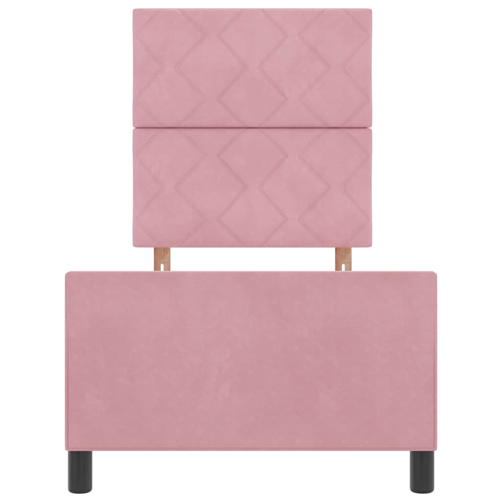 Box Spring Seng Med Hovedgærde Fløjl - Billede 7
