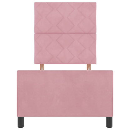 Box Spring Seng Med Hovedgærde Fløjl - Billede 7