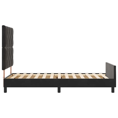 Sengestel Med Hovedgærde Sort 100 X 200 Cm Fløjl - Billede 8