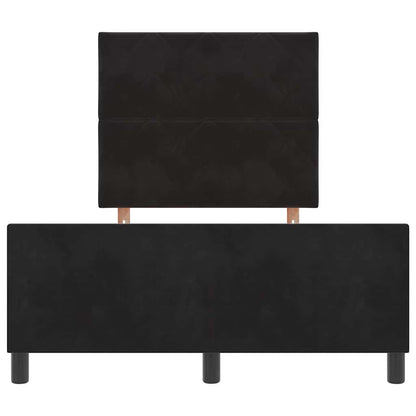Sengestel Med Hovedgærde Sort 120 X 200 Cm Fløjl - Billede 7
