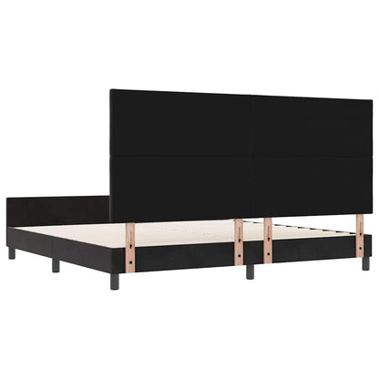 Sengestel Med Hovedgærde Sort 200 X 200 Cm Fløjl - Billede 9