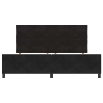 Sengestel Med Hovedgærde Sort 200 X 200 Cm Fløjl - Billede 7