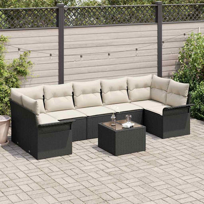 Havesofa Sæt Med Pude 8 Dele Polyrattan - Hovedbillede