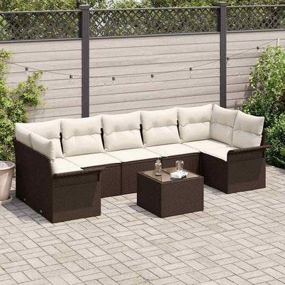 Havesofa Sæt Med Pude 8 Dele Polyrattan
