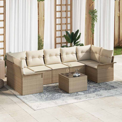 Havesofa Sæt Med Pude 8 Dele Polyrattan