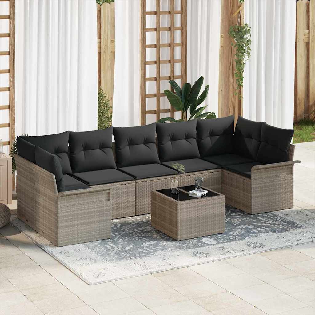 Havesofa Sæt Med Pude 8 Dele Polyrattan