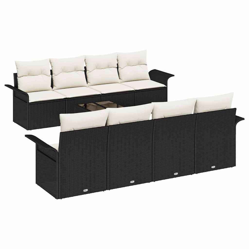 Havesofa Sæt Med Pude 9 Dele Polyrattan - Billede 2