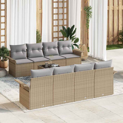 Havesofa Sæt Med Pude 9 Dele Polyrattan