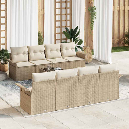 Havesofa Sæt Med Pude 9 Dele Polyrattan