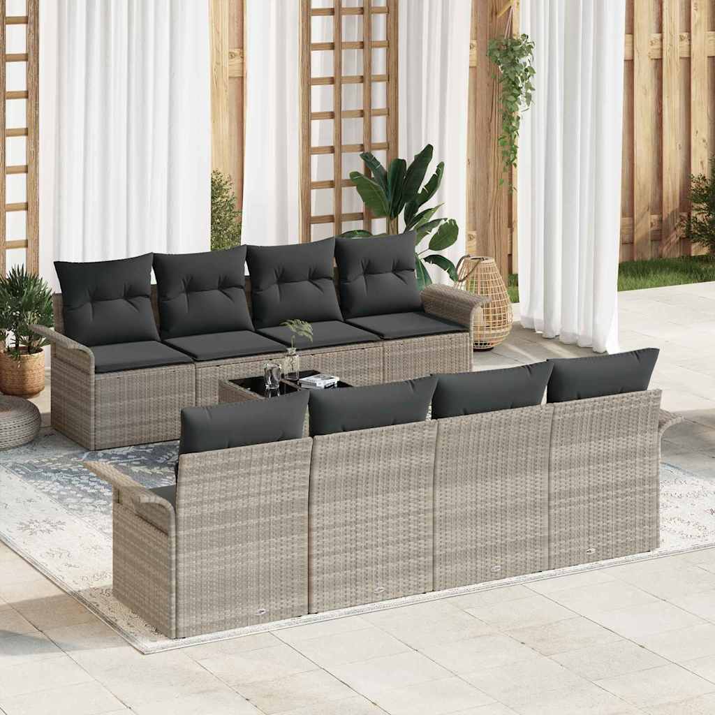 Havesofa Sæt Med Pude 9 Dele Polyrattan