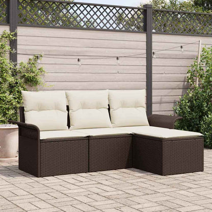 Havesofa Sæt 4 Stk. Polyrattan - Variant 3353977
