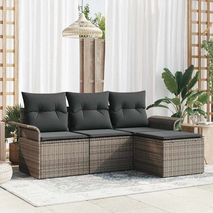 Havesofa Sæt 4 Stk. Polyrattan - Variant 3353978