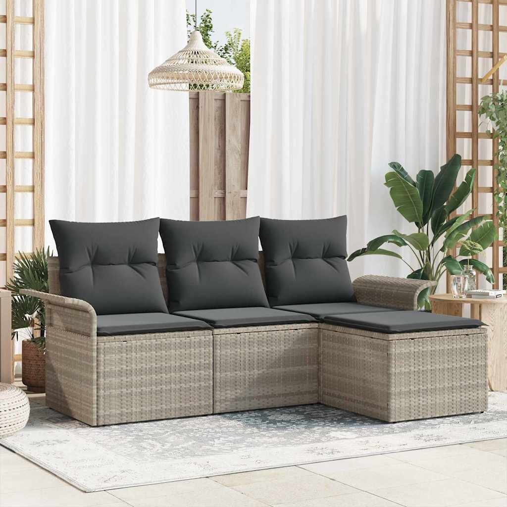 Havesofa Sæt 4 Stk. Polyrattan - Variant 3353981