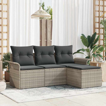 Havesofa Sæt 4 Stk. Polyrattan - Variant 3353981