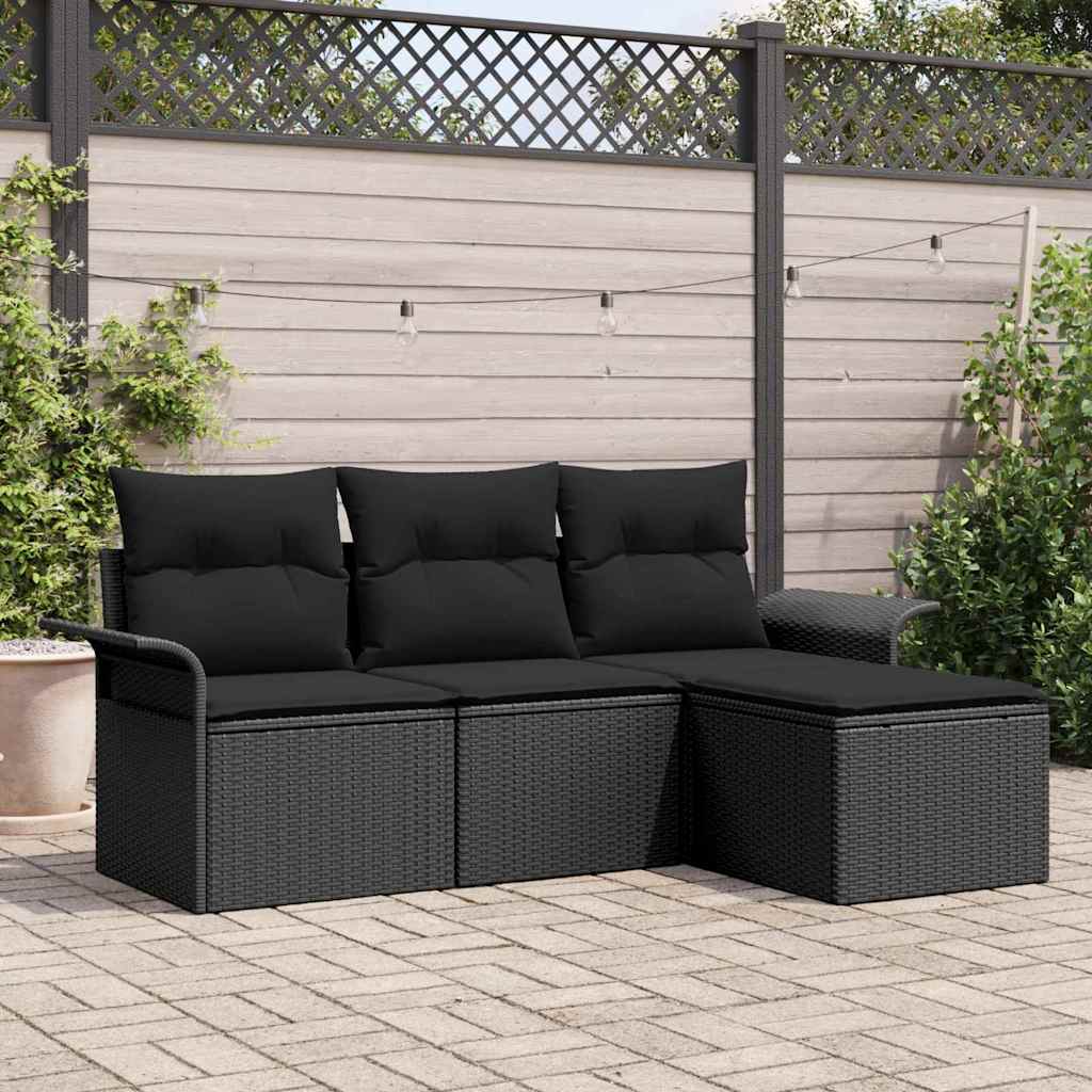 Havesofa Sæt 4 Stk. Polyrattan - Variant 3353982