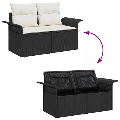 Havesofa Sæt Med Pude Med Opbevaring 6 Dele Polyrattan - Billede 11