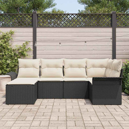 Havesofa Sæt Med Opbevaring 6 Dele Polyrattan - Billede 3