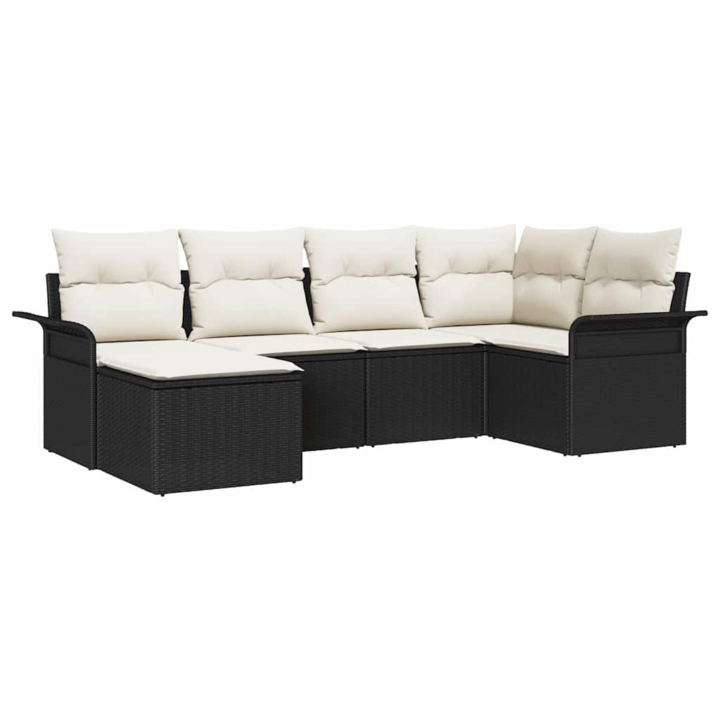 Havesofa Sæt Med Opbevaring 6 Dele Polyrattan - Billede 2